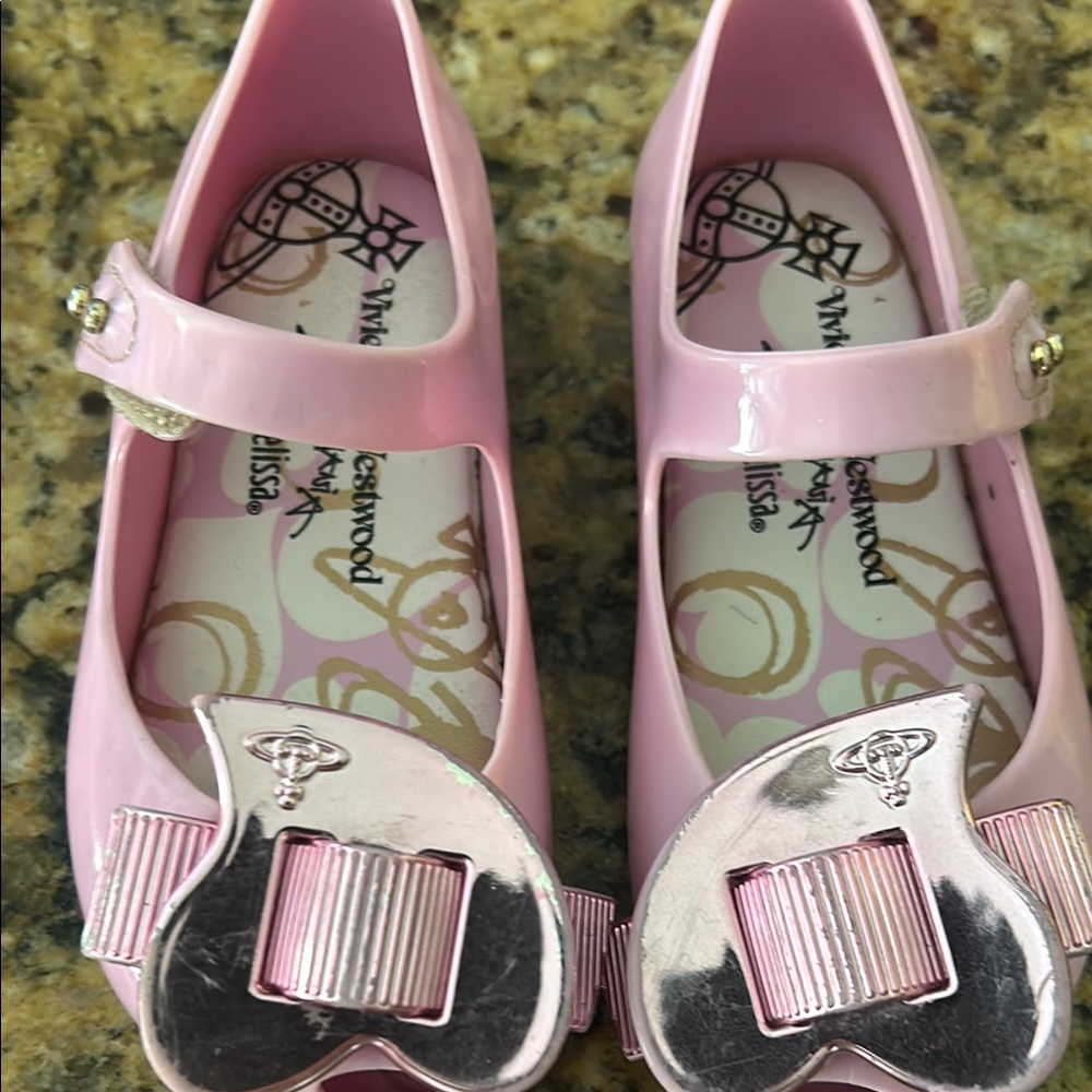 Vivienne Westwood Kids Pink Heart Dress Shoes